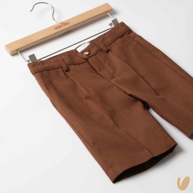 Bermuda all'inglese in lino jeans e Bermuda