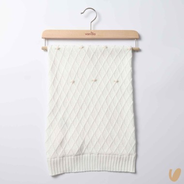 Coperta filo roselline ricamate a mano Coperta e Lenzuola