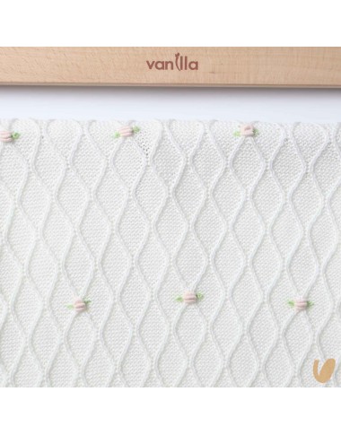 Coperta filo roselline ricamate a mano Coperta e Lenzuola