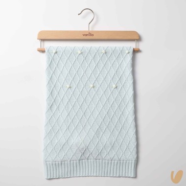 Coperta filo roselline ricamate a mano Coperta e Lenzuola