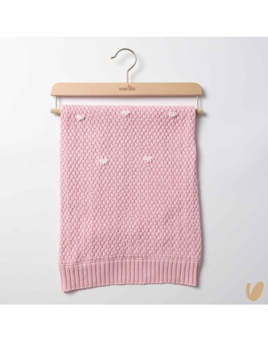 Hand embroidered love node blanket