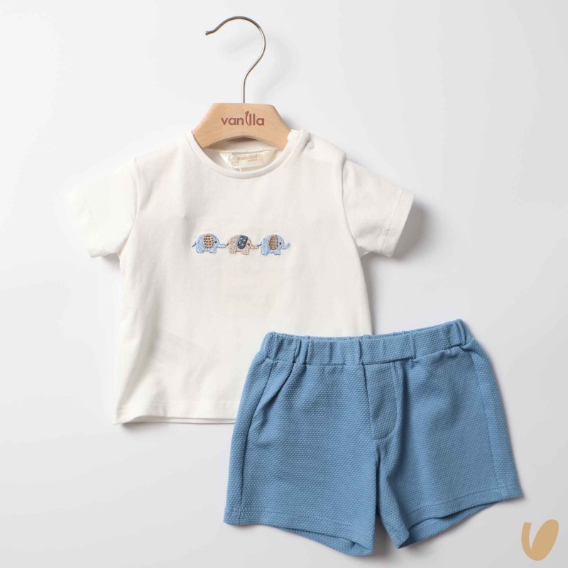 Completo Shit e bermuda Elefantino Completo e Pagliaccetto