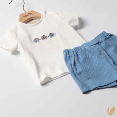 Completo Shit e bermuda Elefantino Completo e Pagliaccetto