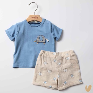 Completo Shit e bermuda Elefantino Completo e Pagliaccetto