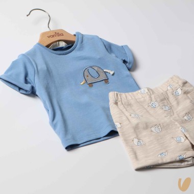 Completo Shit e bermuda Elefantino Completo e Pagliaccetto