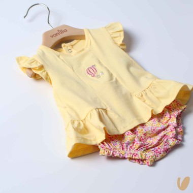 Completo Scamiciata e Culotte Completo e Pagliaccetto