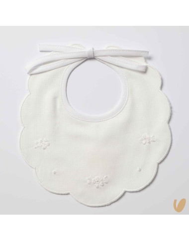 Hand embroidered bavetta