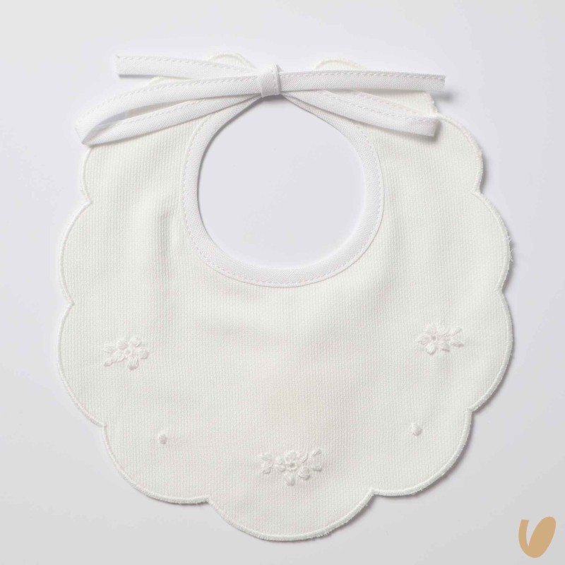 Bavetta ricamata a mano Bavetta e Mussola