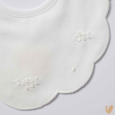 Bavetta ricamata a mano Bavetta e Mussola