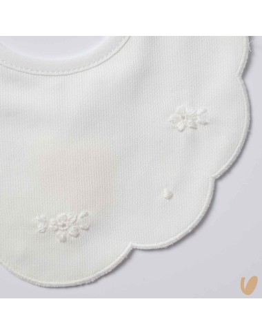 Hand embroidered bavetta