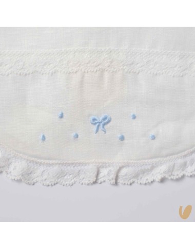 Bavetta in lino e valencienne nodi d'amore Bavetta e Mussola