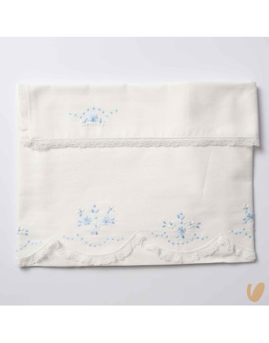 Set lenzuolo con fiori ricamati a mano Coperta e Lenzuola