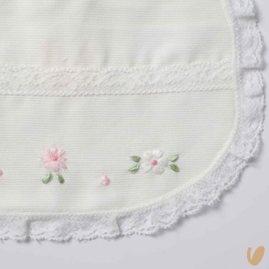 Bavetta piquè valencienne e fiori Bavetta e Mussola