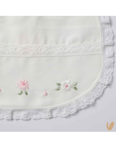 Bavetta piquè valencienne e fiori Bavetta e Mussola