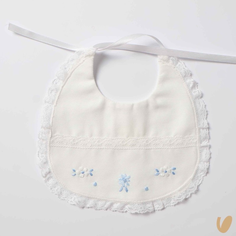 Bavetta piquè valencienne e fiori Bavetta e Mussola