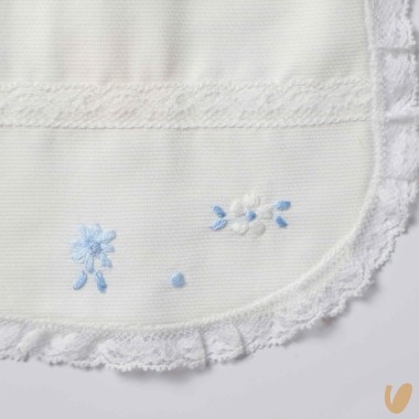 Bavetta piquè valencienne e fiori Bavetta e Mussola