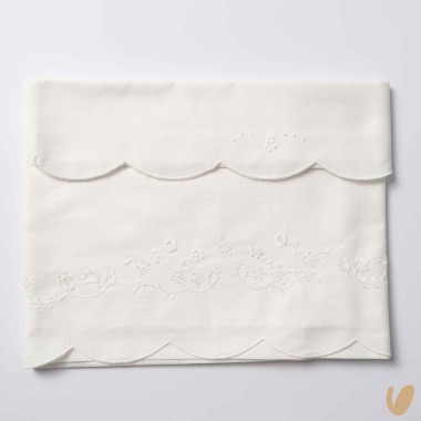 Set lenzuolo punto a giorno ricamato a mano Coperta e Lenzuola