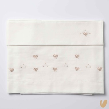 Set lenzuolo nodo d'amore ricamato a mano Coperta e Lenzuola