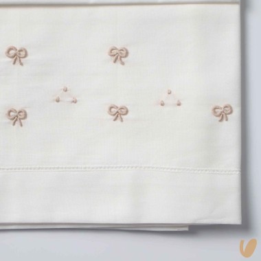 Set lenzuolo nodo d'amore ricamato a mano Coperta e Lenzuola