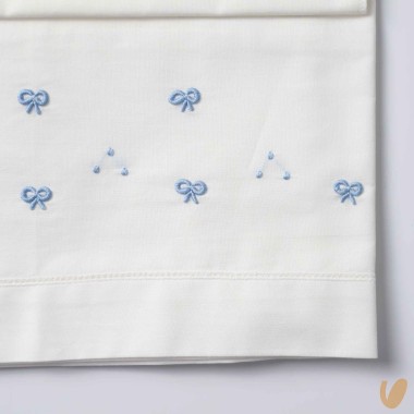 Set lenzuolo nodo d'amore ricamato a mano Coperta e Lenzuola