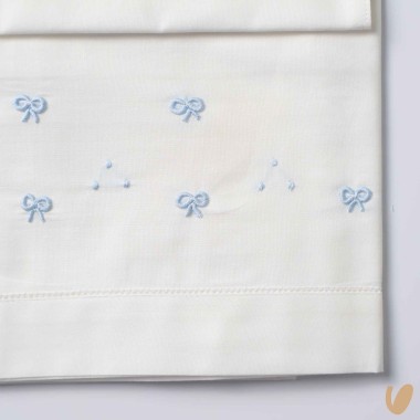 Set lenzuolo nodo d'amore ricamato a mano Coperta e Lenzuola