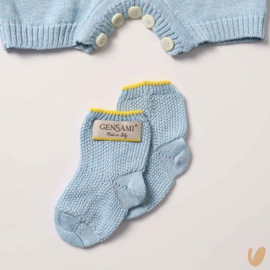 Completo nascita in seta e cotone alpachino Set Nascita e Uscita Clinica