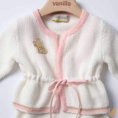 Completo nascita farfalle in filo di cotone Set Nascita e Uscita Clinica