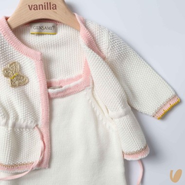 Completo nascita farfalle in filo di cotone Set Nascita e Uscita Clinica