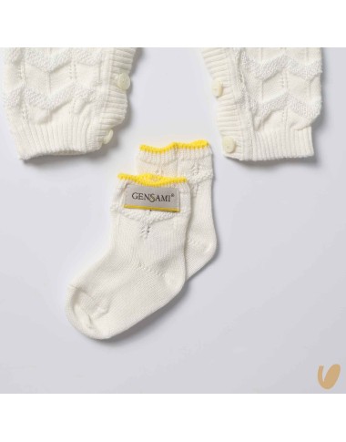 Completo nascita onde in filo di cotone Set Nascita e Uscita Clinica