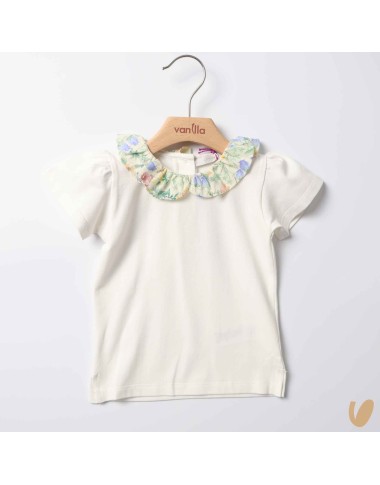 T-shirt with Liberty collar