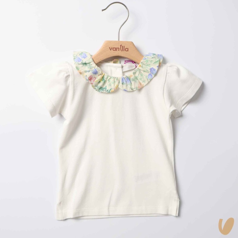 T-shirt con colletto liberty T-Shirt e Salopette