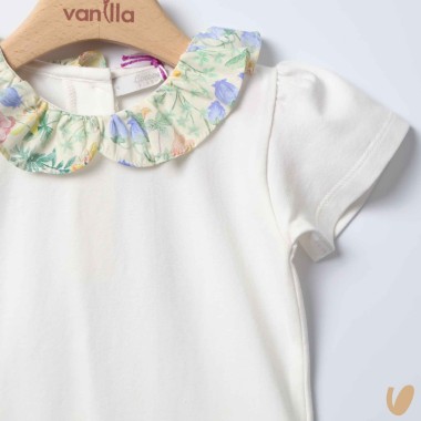 T-shirt con colletto liberty T-Shirt e Salopette