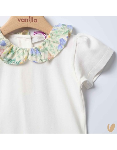 T-shirt with Liberty collar