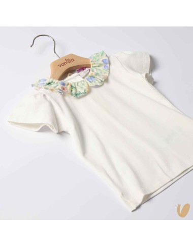 T-shirt with Liberty collar