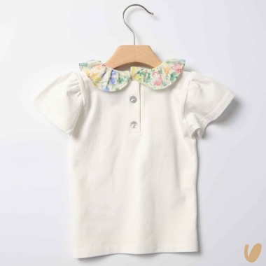 T-shirt con colletto liberty T-Shirt e Salopette