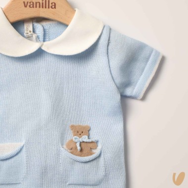 Completo nascita in filo orsetto Completo e Pagliaccetto