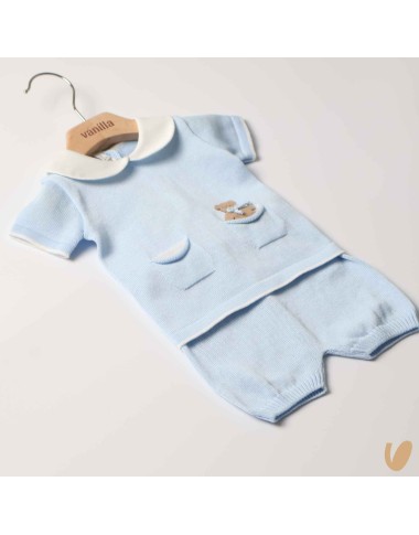 Completo nascita in filo orsetto Completo e Pagliaccetto