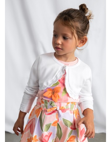 Scalloped tricot bolerin