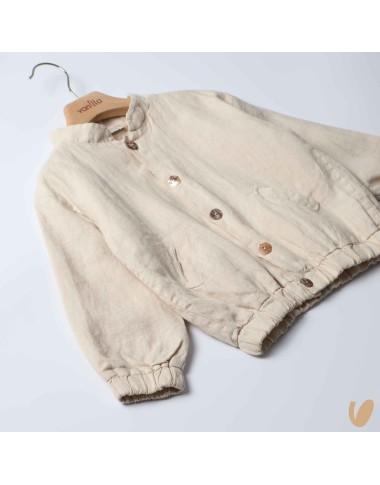 Bomber in puro lino Cappotto e Giubbino