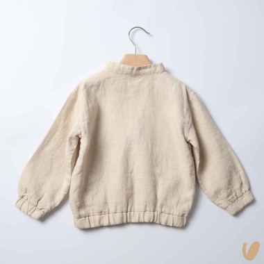 Bomber in puro lino Cappotto e Giubbino