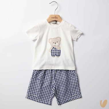 Completo orsetto vichy Completo e Pagliaccetto