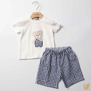 Completo orsetto vichy Completo e Pagliaccetto