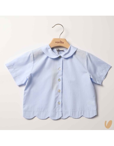 Camicia in popeline orlo fiore Camicia e Blusa