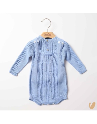 Completo salopette e cardigan filo di cotone organico Completo e Pagliaccetto