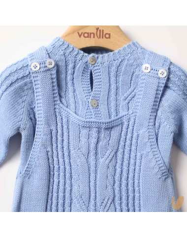 Completo salopette e cardigan filo di cotone organico Completo e Pagliaccetto