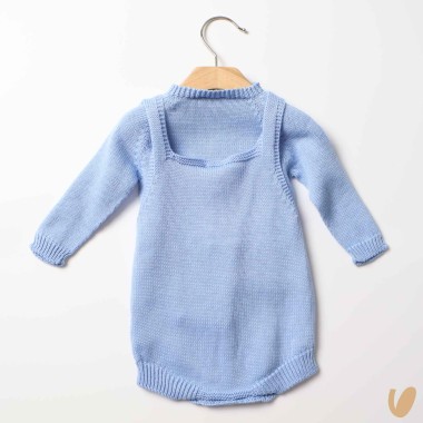 Completo salopette e cardigan filo di cotone organico Completo e Pagliaccetto