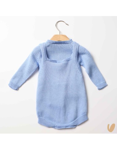 Completo salopette e cardigan filo di cotone organico Completo e Pagliaccetto