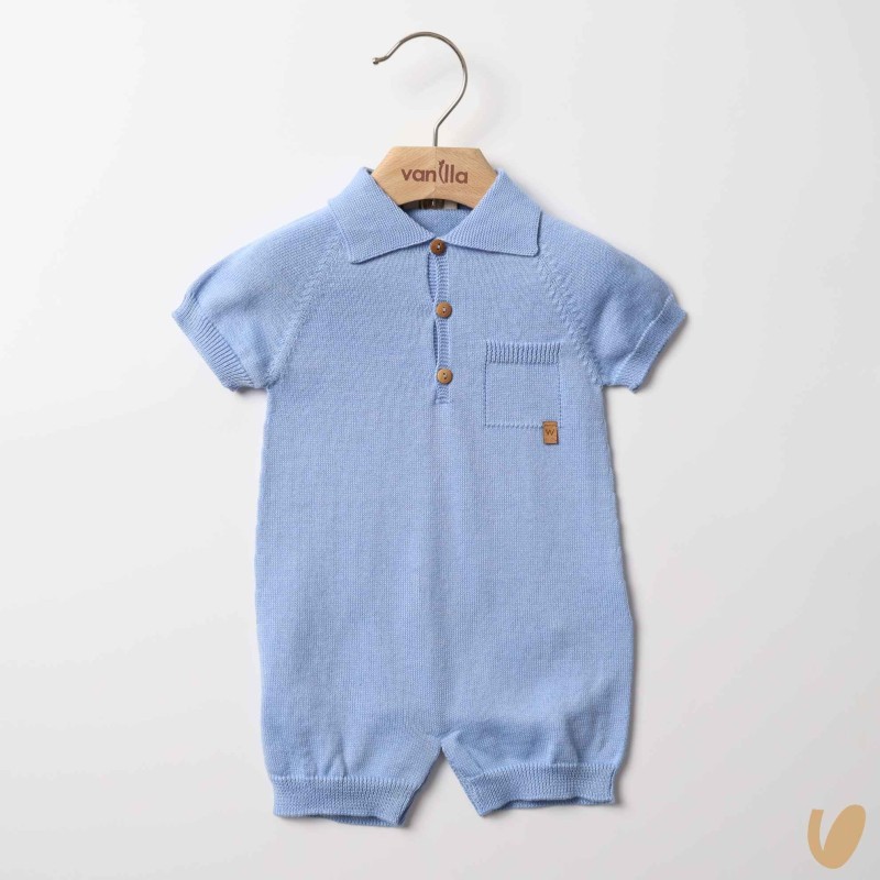 Pagliaccetto a polo in cotone organico Completo e Pagliaccetto