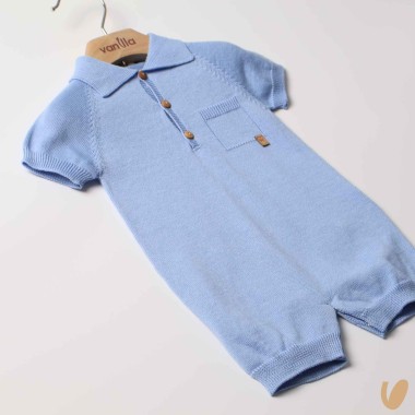 Pagliaccetto a polo in cotone organico Completo e Pagliaccetto