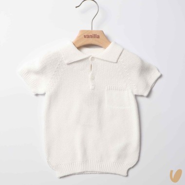 Polo in filo punto riso Cardigan e Maglia